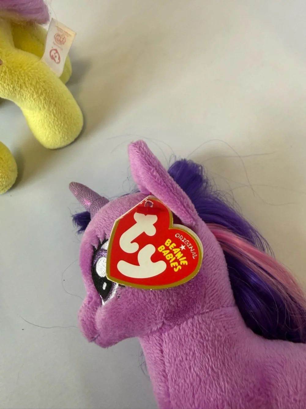 My Little Pony Ty Beanie Baby Lot of 2 - Fluttershy & Twilight Sparkle 2014 - Picture 9 of 12